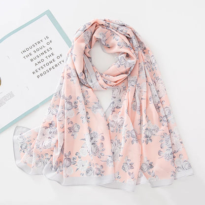 NEW Print Chiffon Hijab Scarf Shawl Fashion Islamic Muslim Scarves Wraps Women Echarpe Breathable Foulard Hijabs - AMULET RING STORE