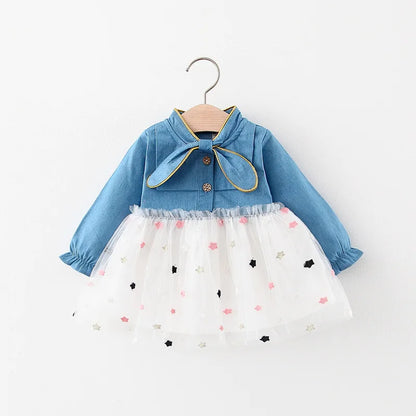 Bear Leader Newborn Bebes Princess Dresses Autumn Christmas Fashion Infant Girl Ruffles Costume Vestidos Cute Bear Bags 0-2Y
