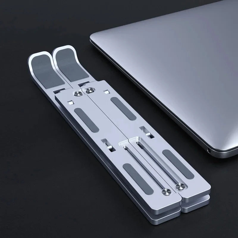 Metal Portable Foldable Laptop Stand Adjustable Notebook Holder Aluminum AD028 - AMULET RING STORE