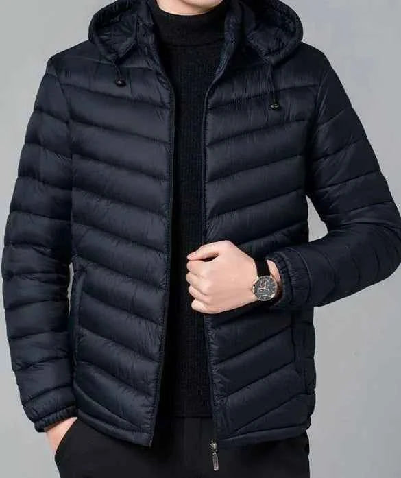 Man Padded Coat Hooded Down Jackets For Men Lightweight Puffer Padding Winter Parkas Young On Sale New In & Modern Outer Casual