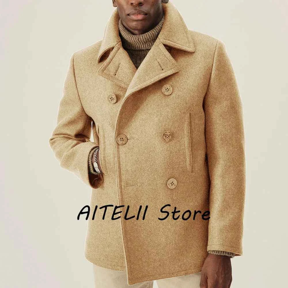 Winter Man Coat Men's Woolen Coat Elegant Men's Coats Mens Jackets Coats Trench Male High Quality Cachet Outerwear New & Luxury