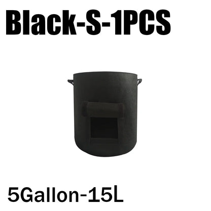 2 Size Felt plant grow bags nonwoven fabric garden potato pot greenhouse vegetable growing bags moisturizing vertical tools - AMULET RING STORE