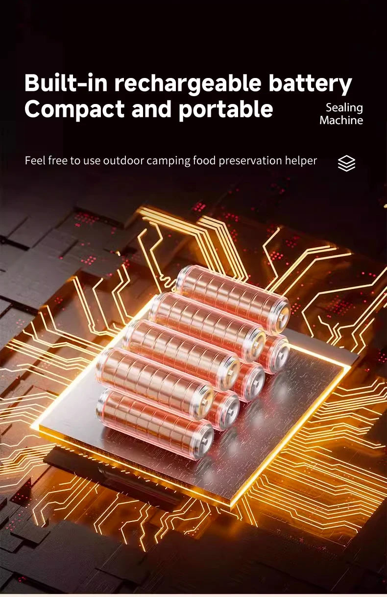 RS-F183H Mini Wireless Food Vacuum Sealing Machine, Digital Multifunctional Charging Magnetic Heat Absorption Sealing Machine. - AMULET RING STORE