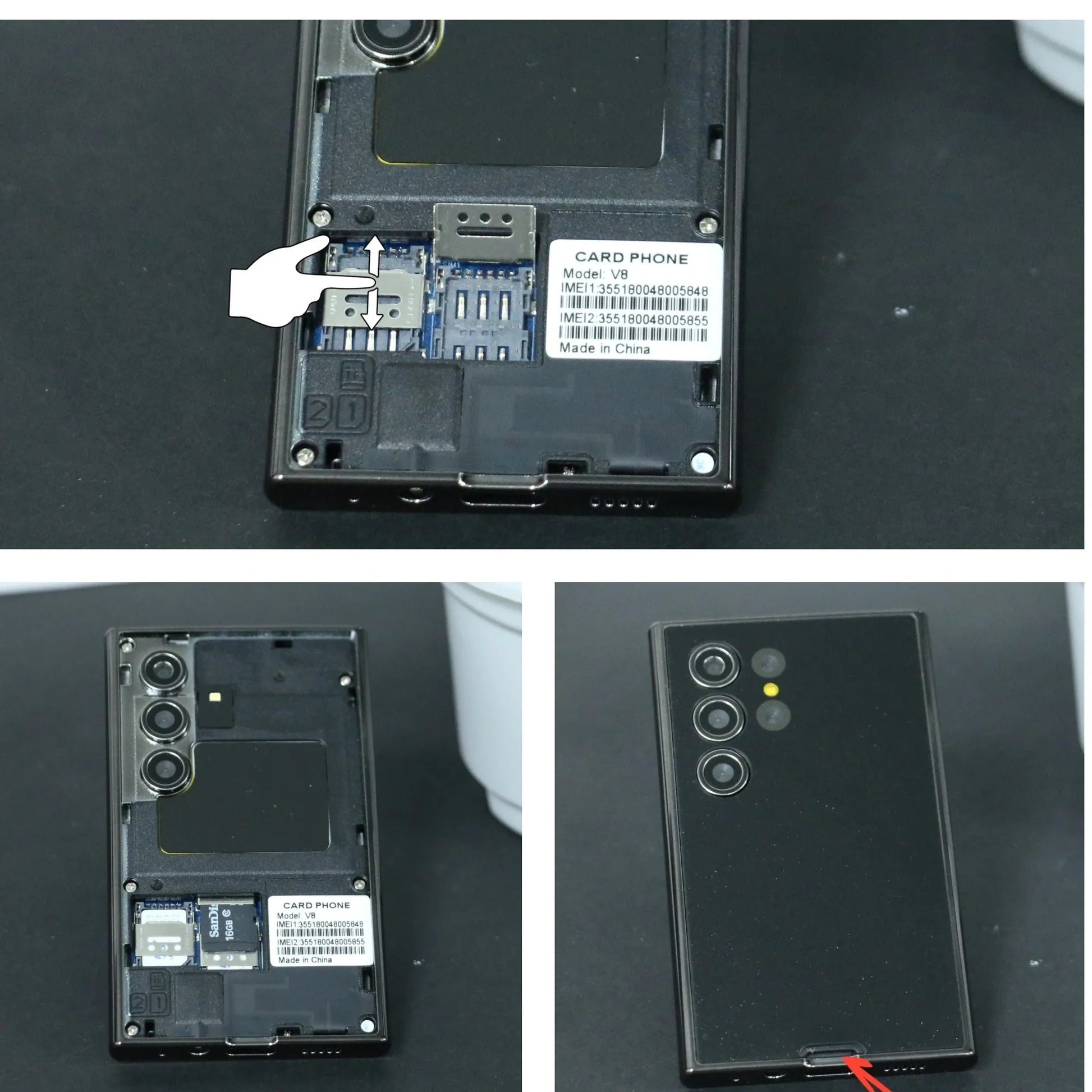 Credit Card Size Mini Phone Unlocked Dual SIM Ultra Thin 2.0" Display Pocket Cellphone Voice Changer Speed Dial Flashlight - AMULET RING STORE