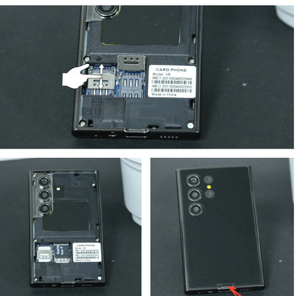 Credit Card Size Mini Phone Unlocked Dual SIM Ultra Thin 2.0" Display Pocket Cellphone Voice Changer Speed Dial Flashlight - AMULET RING STORE