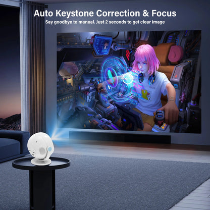 Salange P360 Portable Projector Electronic Eye Design HD 720P Android11 Bluetooth 4.2 Dual WiFi 6 for Cinema Outdoor Proyector