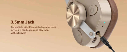 OneOdio F4 Wireless Headphones dual-device connection Vintage Headphones 50H Playtime