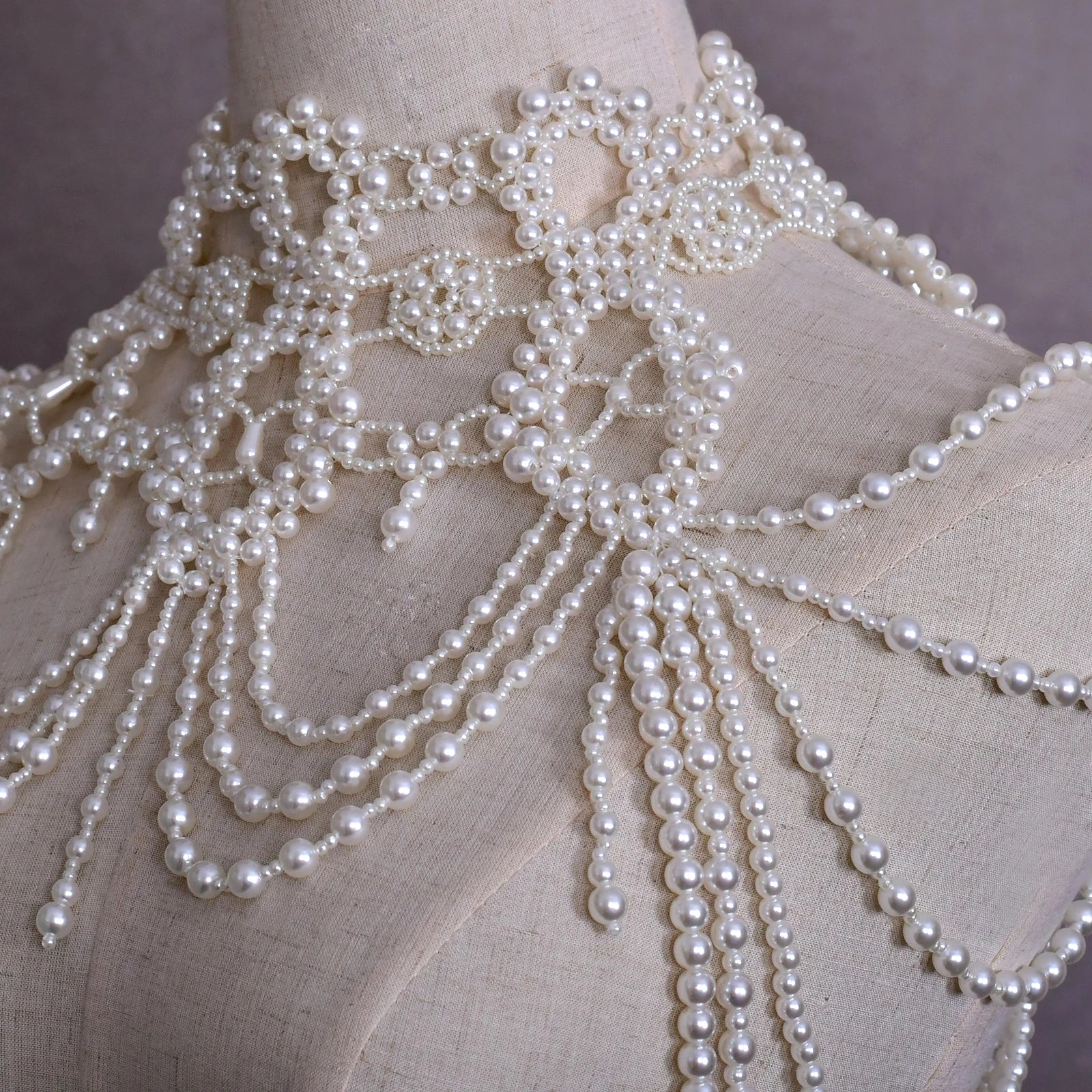 Bridal Bolero Black Crystal Necklace Beaded Bridal Covered Body Chain Women Accessories Off Shoulder Bolero Decoration VG09 - AMULET RING STORE