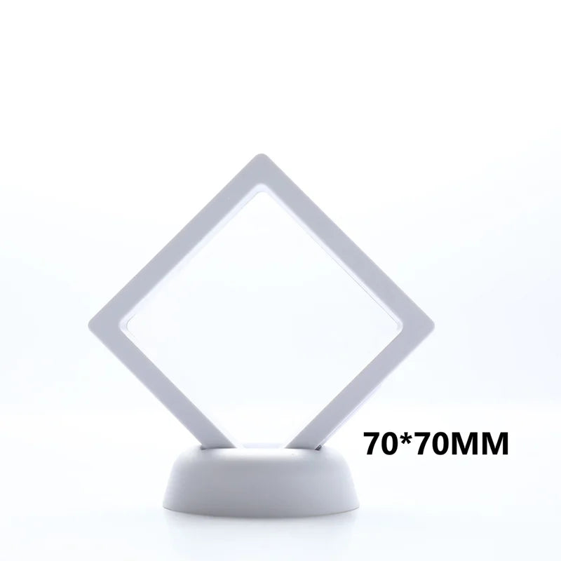 1Pc PE Film Jewelry Storage Box Brooch Coin Gems Jewelry Storage Box Dustproof Exhibition Decoration Floating Ring Case - AMULET RING STORE