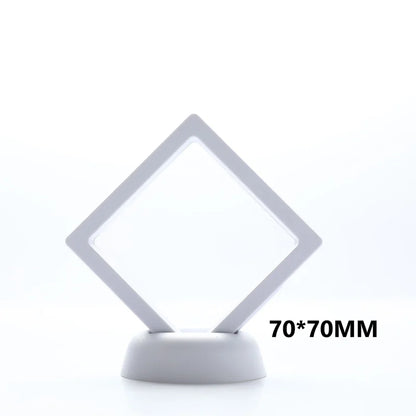 1Pc PE Film Jewelry Storage Box Brooch Coin Gems Jewelry Storage Box Dustproof Exhibition Decoration Floating Ring Case - AMULET RING STORE