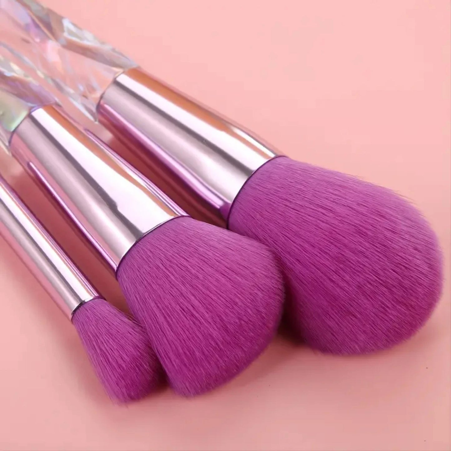 Soft and Luxurious Travel Beauty Tools - Crystal Acrylic Handle Eye Makeup Brush Set with High Quality Eyeshadow Brushes - Cosme - AMULET RING STORE