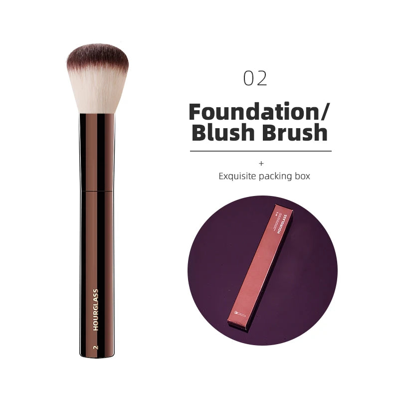 Hourglass Makeup Brushes Powder Foundation Concealer Blusher Bronzer Eye Shadow Eyebrow Eyeliner Sculpting Brush - AMULET RING STORE