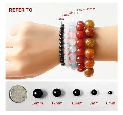 A++ Natural Astrophyllite Stretch Bracelet Crystal Beads for Jewelry Making DIY Accessories 8 10 12mm - AMULET RING STORE