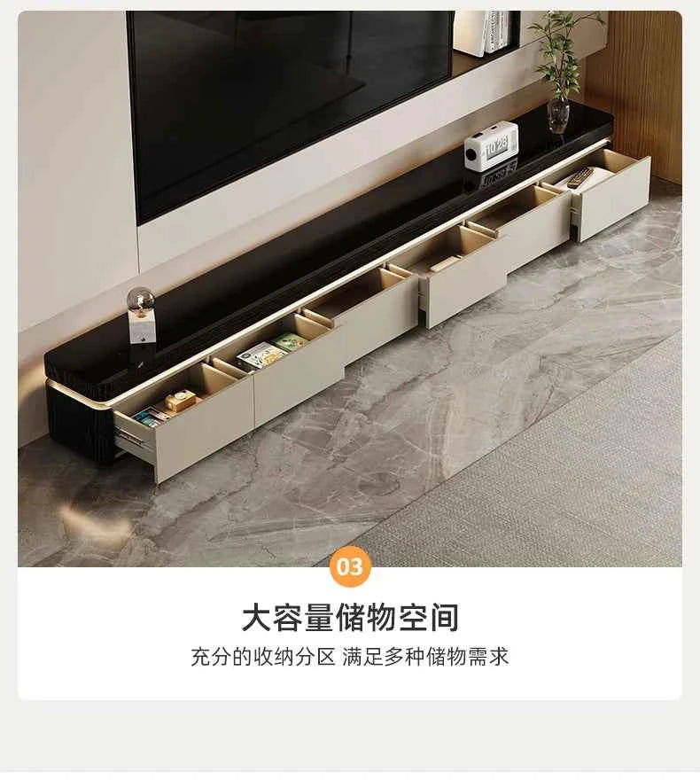 Elegant Space Saving TV Stand Eco Friendly Materials Sustainable Modern Aesthetics TV Stand Sliding Doors Living Room Furniture