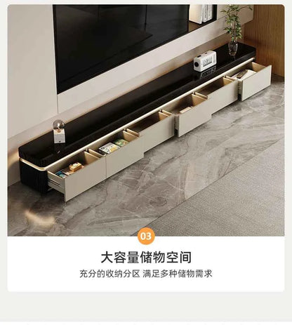 Elegant Space Saving TV Stand Eco Friendly Materials Sustainable Modern Aesthetics TV Stand Sliding Doors Living Room Furniture
