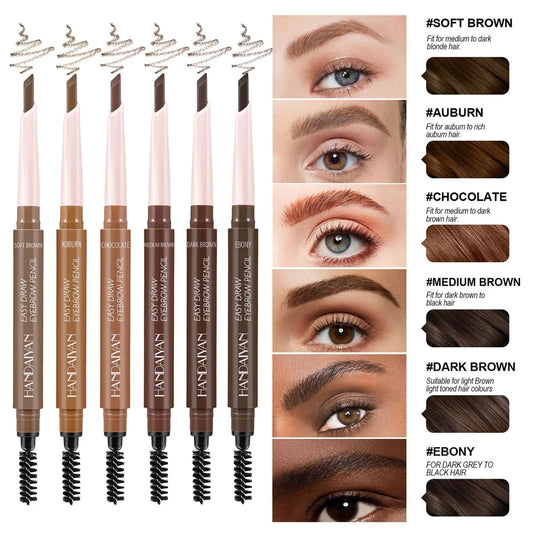 Eyebrow Cosmetics Pencil Waterproof Double-headed Eyebrow Tattoo Natural Long Lasting Makeup Paint Wild Eyebrow Pencil - AMULET RING STORE