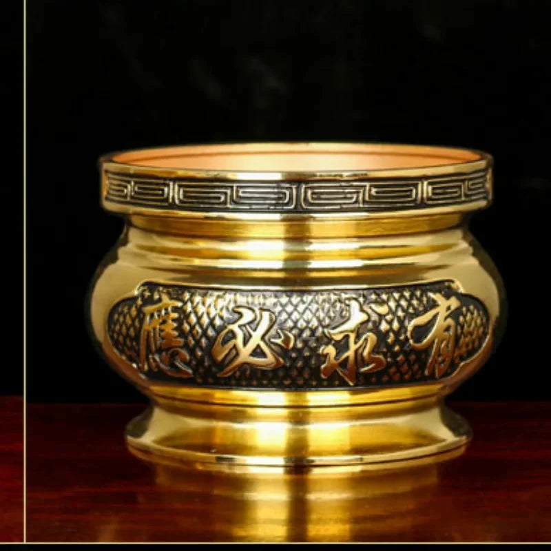 Metal incense burner Buddha tool Backflow fragrance Censer Buddhist Hall pray church tea light burner the god of wealth - AMULET RING STORE