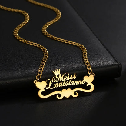 Custom Name Necklace 5mm Nk Chain Stainless Steel Jewelry For Women Personalized Chains Christmas Gift New Year Accessories