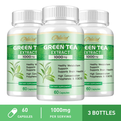 Green Tea Extract - Supports Energy Levels, Cleanses and Detoxifies The Intestines, Boosts Metabolism Fat Burner