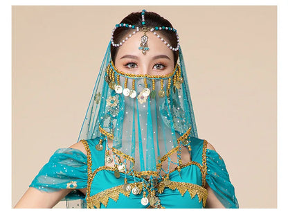 1pcs/lot woman fashion belly dance face veil lady dancing face accessories - AMULET RING STORE