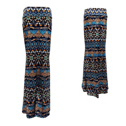 Spring Summer Maxi Skirts Womens Casual Print Women High Waist Stretch Wrapped Hip Skirt Long Y2k Skirts Woman Clothes Faldas