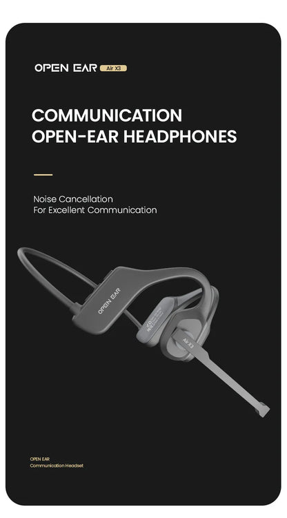 Bone Conduction Wireless Bluetooth Earphones Sports Gaming Headset with Mic Hands-Free Running Earbuds