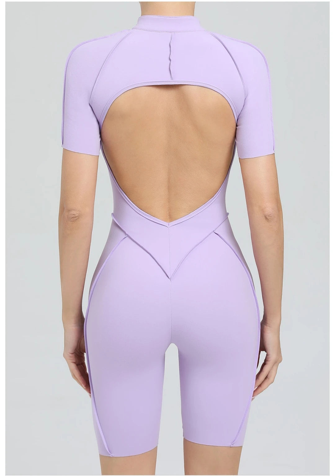 Seamless Yoga Jumpsuit Sports Fitness Backless Tight Zipper Long-sleeved One-Piece Workout Clothes Gym Leggings Sportswear