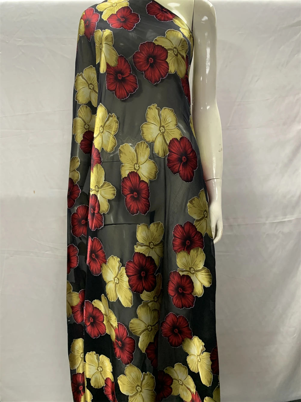 Nigerian Silk Fabrics French Lace Tulle Scarf Burnt-Out Silk Dirac African Fabrics