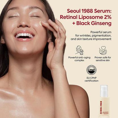 SEOUL 1988 Eye Cream Niacinamide 2% Retinal Acid Ginseng Serum Lighten Fine Lines Firming Pores Brightening Face Korean Skincare - AMULET RING STORE