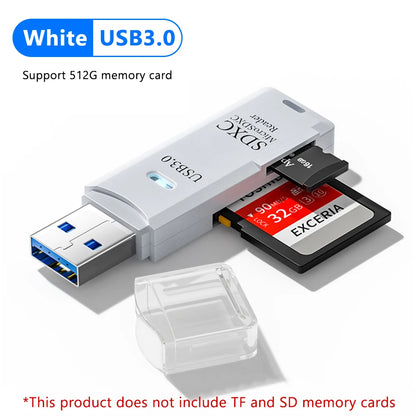 2 in 1 USB 3.0 Card Reader Micro TF sd card Reader usb adapter High Speed Cardreader TF Memory card For PC Laptop Accessories - AMULET RING STORE