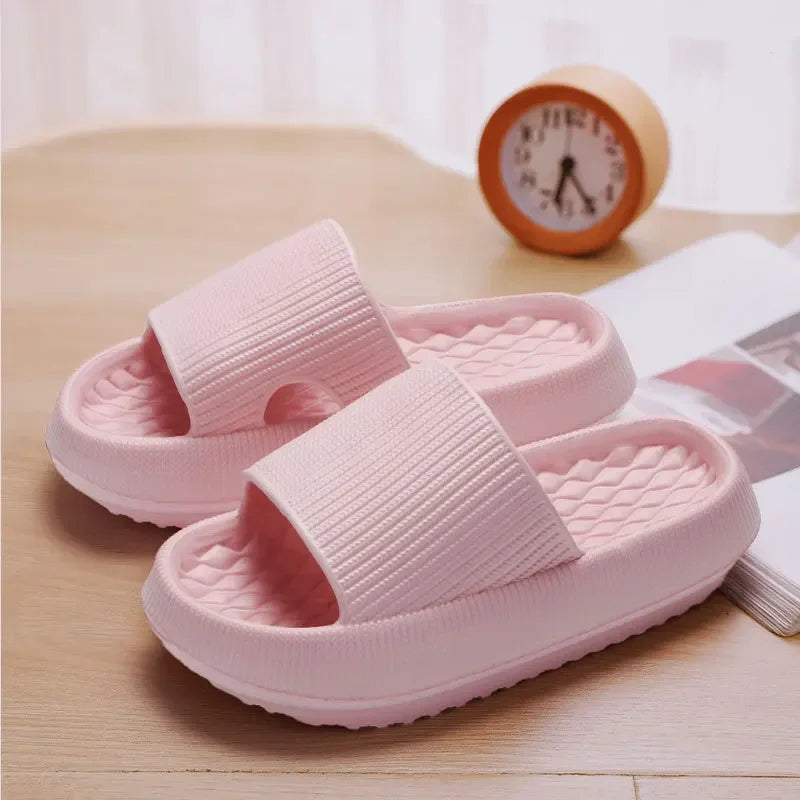 Women's Thick Platform Cloud Slippers EVA Soft Sole Pillow Slides Summer Beach Flip Flops Women Non Slip Bathroom Home Slippers - AMULET RING STORE
