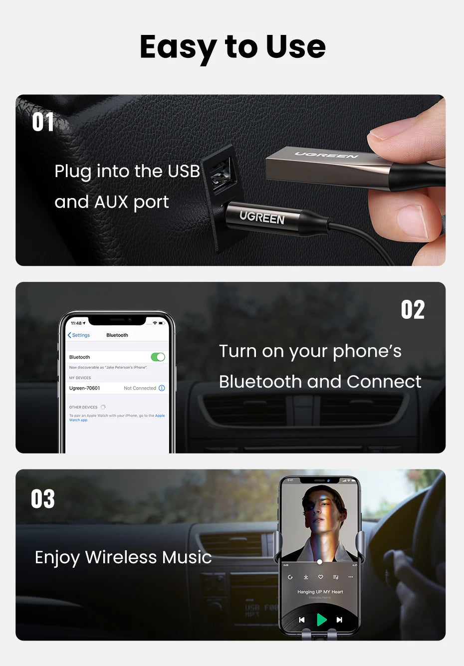 【RU special】UGREEN Wireless Bluetooth 5.3