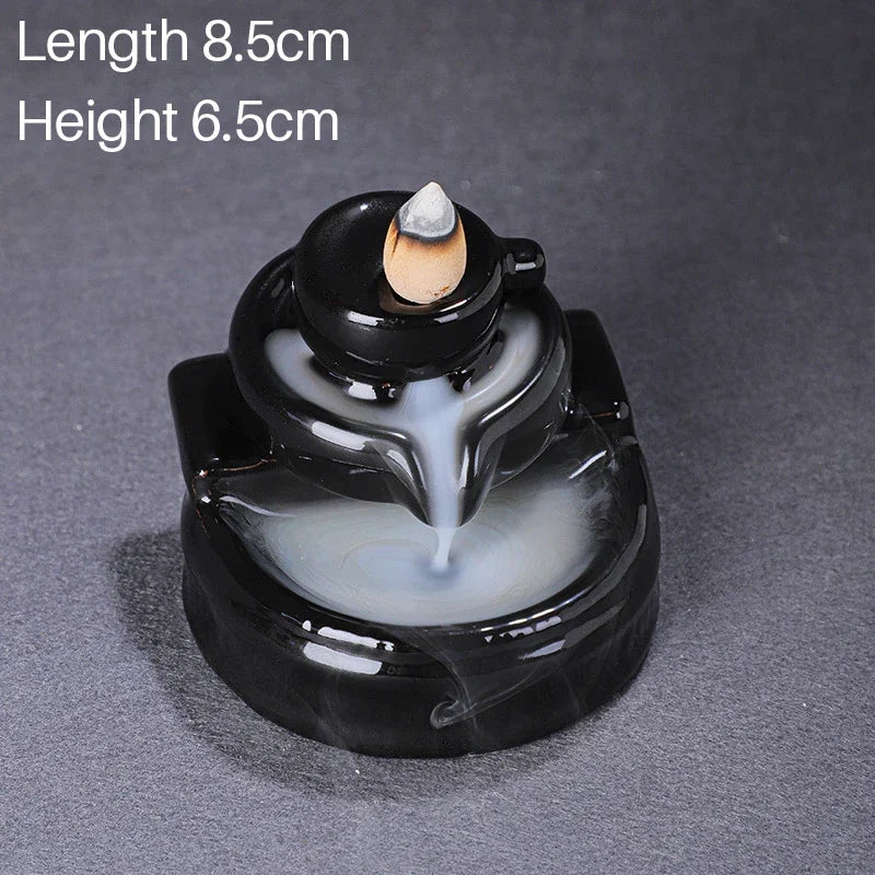 Backflow Incense Furnace, Aromatherapy Furnace, Hydroponic Cultivation of Green Plants, Home Religious Articles, Decor Line - AMULET RING STORE