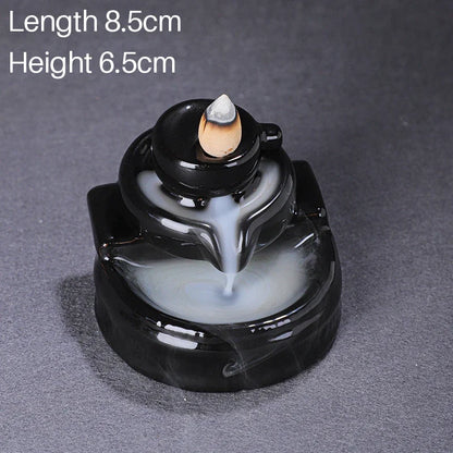 Backflow Incense Furnace, Aromatherapy Furnace, Hydroponic Cultivation of Green Plants, Home Religious Articles, Decor Line - AMULET RING STORE