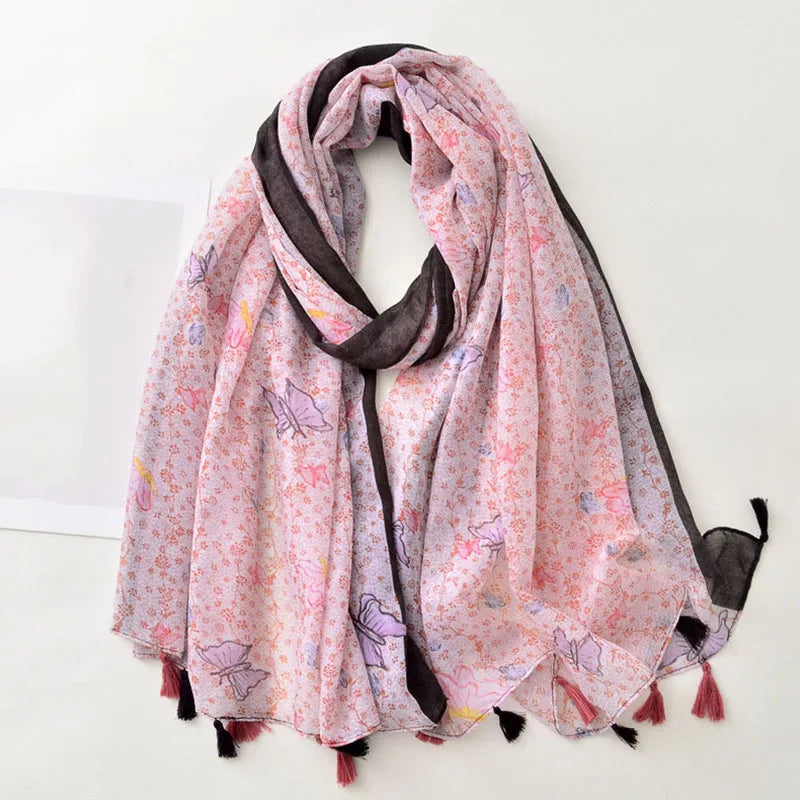 Luxury Brand Scarf For Woman Soft Cotton Shawl Wrap Tassel Viscose Muslim Woman Hijab Boho Beach Towel Female Bandana Headscarf - AMULET RING STORE