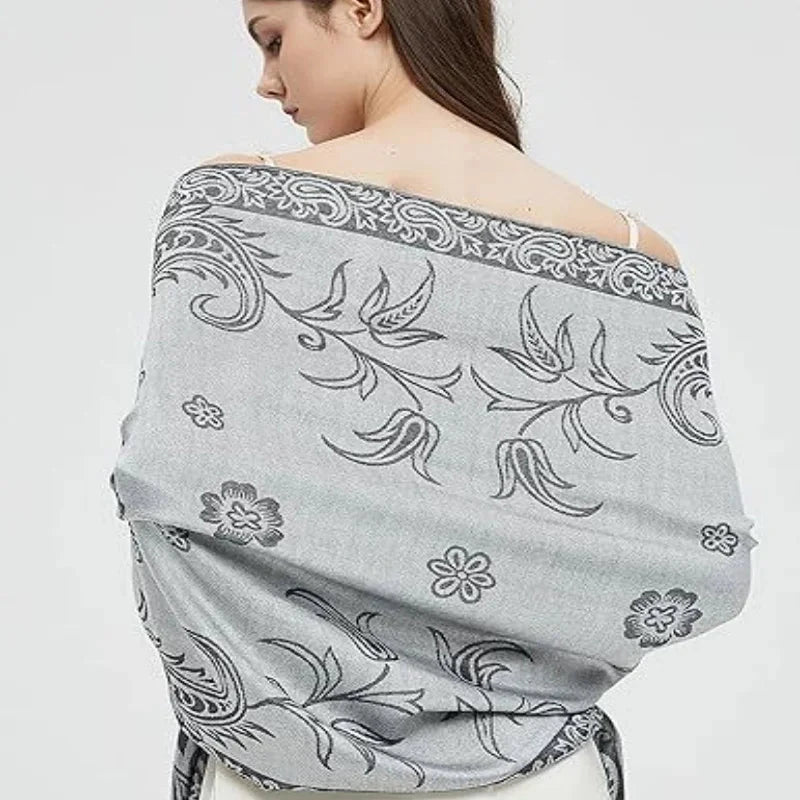 Winter Scarves Design Print Female Foulard Cotton Stoles Scarf Autumn Cashmere Pashmina Shawl Lady Luxury Brand Wrap Warm XWJ101