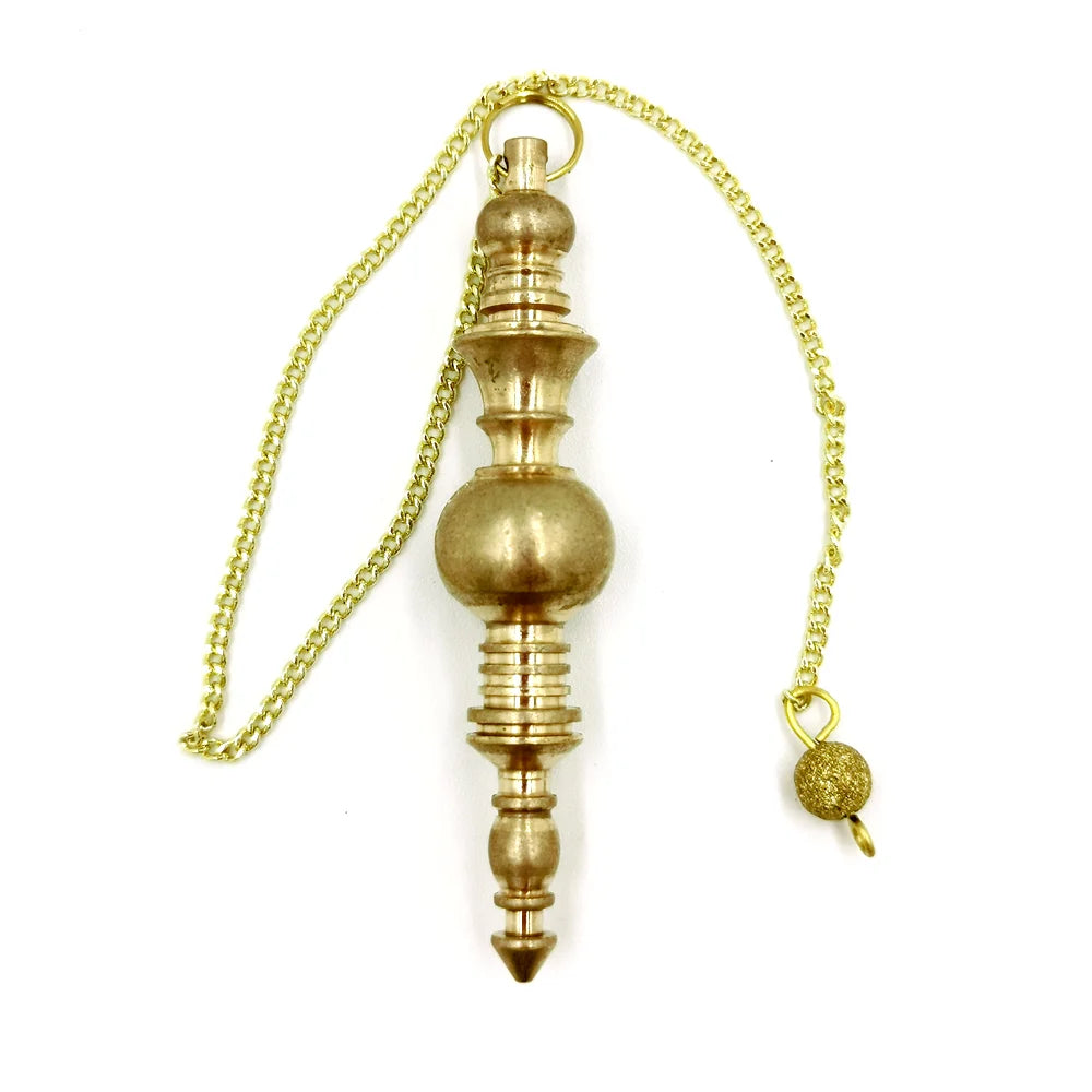 Bronze Metal Copper Spiritual Point Pendulum for Divination Healing Dowsing Wicca Balancing Pointed Cone Pendant Pendulum