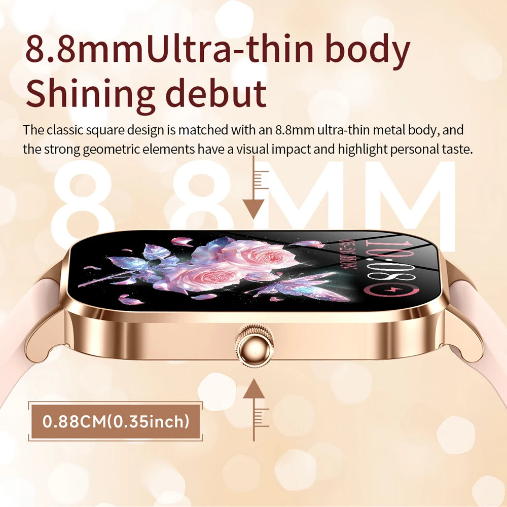 2025 New Xiaomi Fashion Women Smartwatch AMOLED HD Screen Heart Rate Blood Oxygen Monitoring BT Call Sports Smartwatch Woman