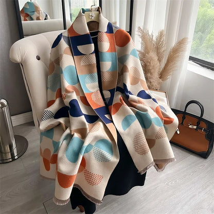Cashmere Scarf for Women Thick Warm Winter Blanket Brand Female Luxury Quality Shawl Wrap Bufanda 2024 Poncho Echarpe Pashmina