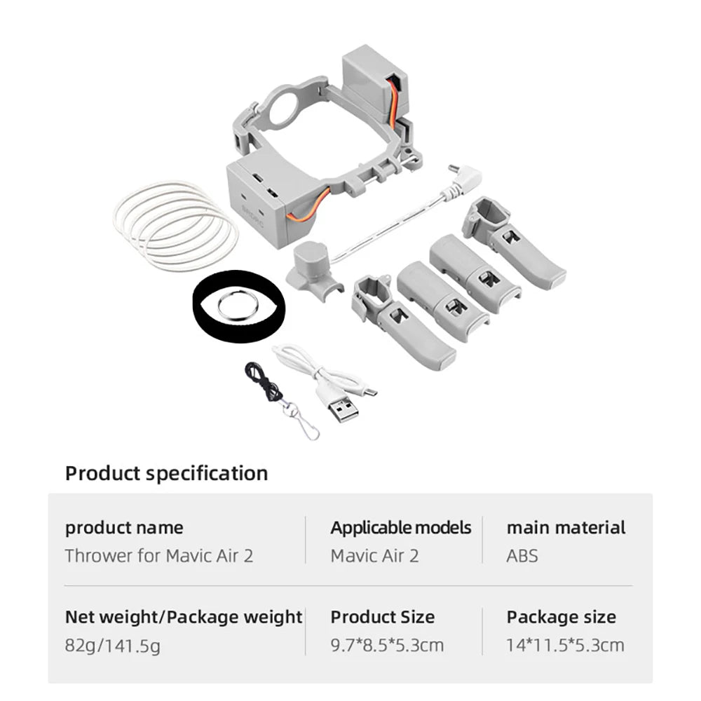 Airdrop System for DJI Mavic 3/2 Pro Zoom AIR 2 Mini 2/Mini 3 Drone Fishing Bait Wedding Ring Gift Deliver Life Rescue Thrower