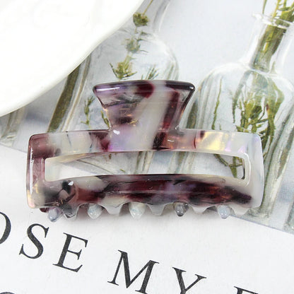 Mini Women's Hair Clips Colorful Geometric Hollow Crab Claw Clip Acetate Leopard Print Fashion Girls Hairpin Hair Accessories - AMULET RING STORE