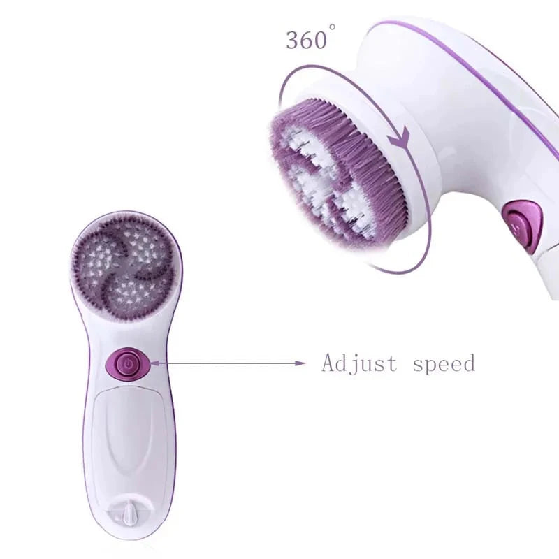 Multi-function Facial Cleansing Brush Set Vibrating Wireless Electric Face Cleansing Brush