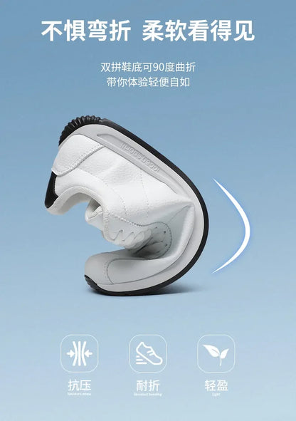 Leisure Running Summer Fashion Anti Slip Mountaineering PU Leather Sports Shoes Tennis Trend Hot Selling Men White Flat Shoes - AMULET RING STORE