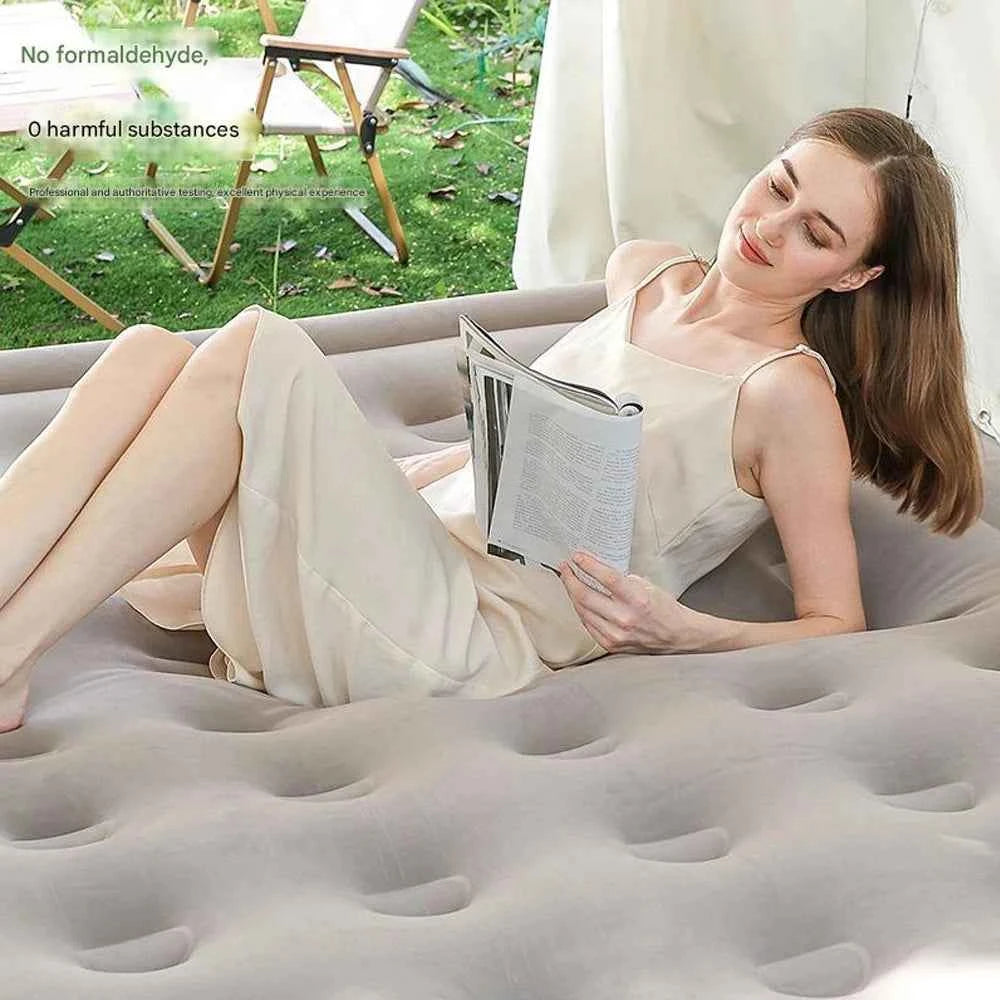 2 Persons Inflatable Mattress Indoor Outdoor Air Cushion 48cm High Bed