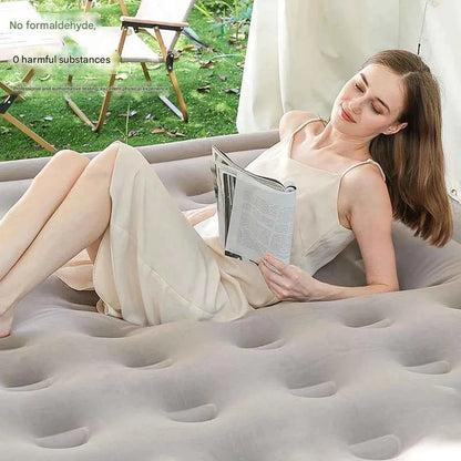 2 Persons Inflatable Mattress Indoor Outdoor Air Cushion 48cm High Bed
