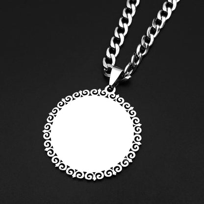 Hexagram Jewish Magen Star of David Arabic Letter Stainless Steel Pendant Necklace for Women Men Islamic Silver Color Jewelry