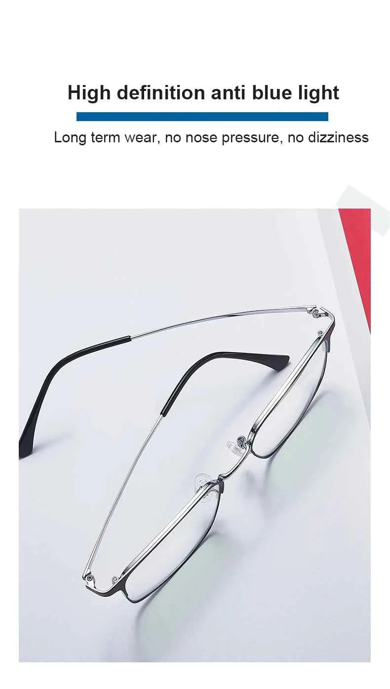 Men Prescription Glasses Optics Lenses  Reading Glasses Women Blue Light Blocking Myopia Eyewear Metal Titanium Eyeglasses Frame