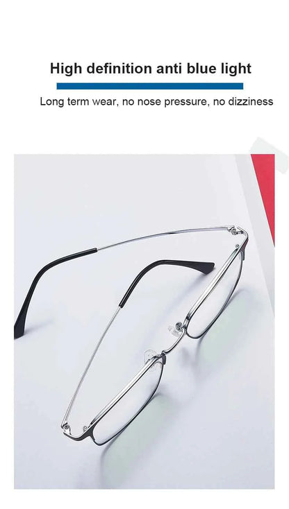 Men Prescription Glasses Optics Lenses  Reading Glasses Women Blue Light Blocking Myopia Eyewear Metal Titanium Eyeglasses Frame