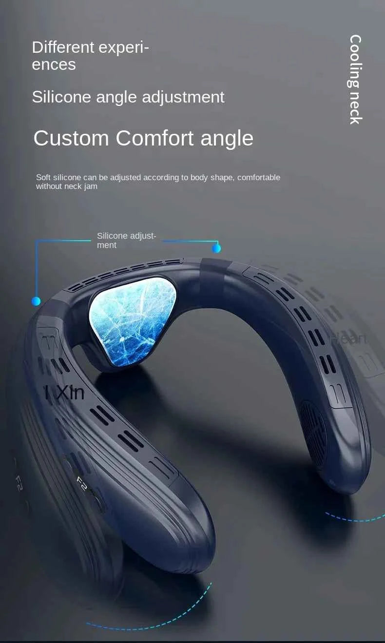 2024 New Neck Air Conditioner Portable Neck Fan Rechargeable Semiconductor Cooling Bladeless Fan Wearable Cooler multi purpose