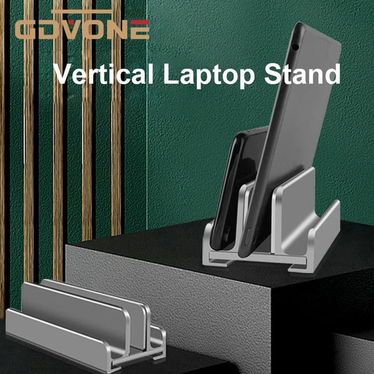 Laptop Stand Vertical Tool-Free Adjustable Aluminum Vertical Laptop Stand Holder Support Macbook Air Pro Laptop Accessories - AMULET RING STORE